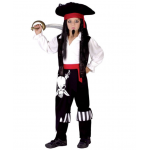 Karnevalový kostým - Pirát s klobúkom S